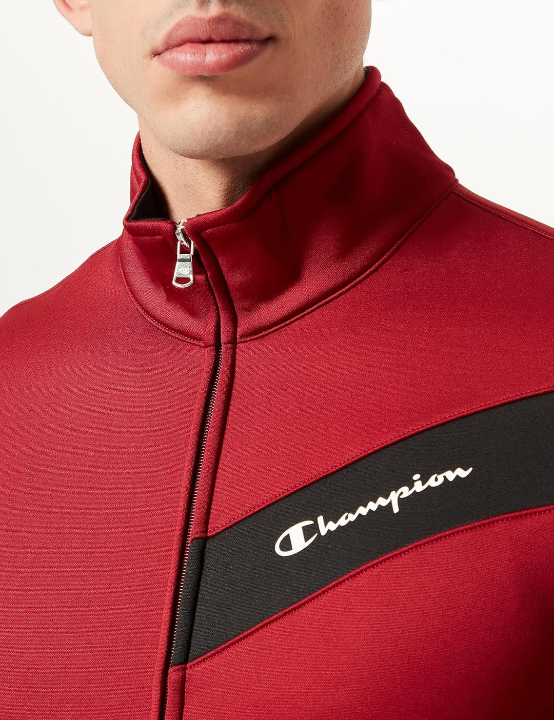 Champion Herren Legacy Sweatsuits Storm Fleece Full Zip Sportanzug S Rosso Scuro TRD/Nero, S Rosso S