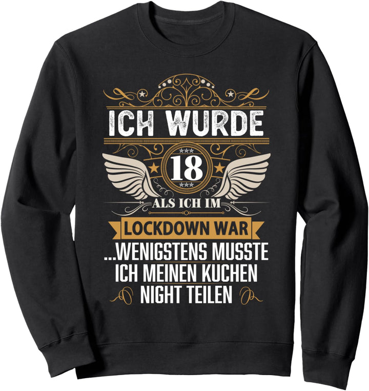18 Jahre alte Frauen Männer 18 Jahre geboren 2003 Sweatshirt