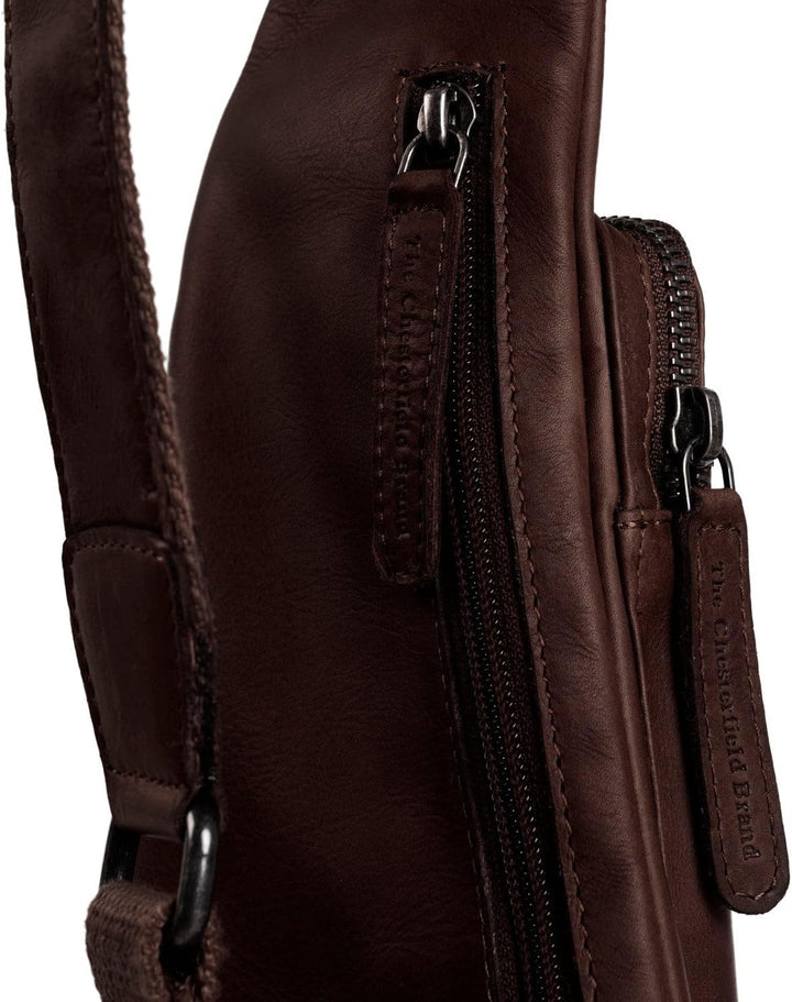The Chesterfield Brand Wax Pull Up Logan Umhängetasche Leder 17 cm Brown, Brown