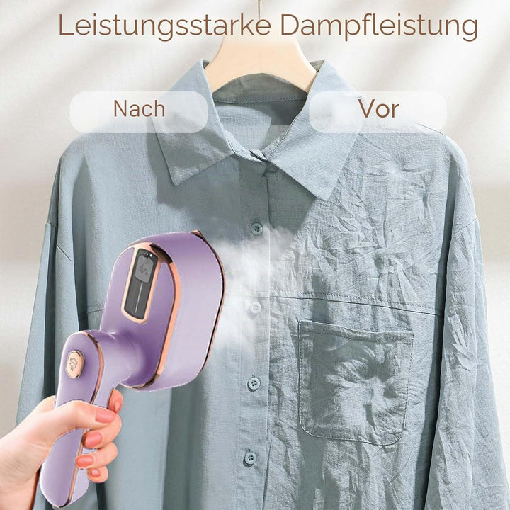 ZStarlite Steamer Dampfbügeleisen Kleidung Keramikplattendesign, Faltbares 1000W Dampfglätter Reiseb