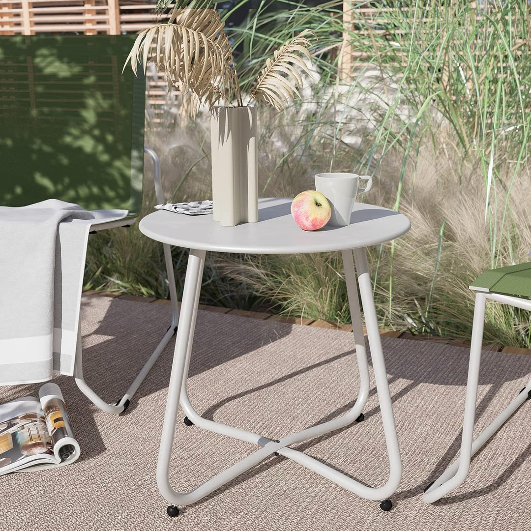 Grand patio Couchtische, Sofatisch, Leicht, Stabil, Einfacher Aufbau, Runder Kaffeetisch ideal für D