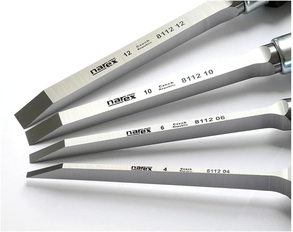 Narex Stechbeitel / Lochbeitel Set - 4 / 6 / 10 / 12 mm - für Zapfenlöcher