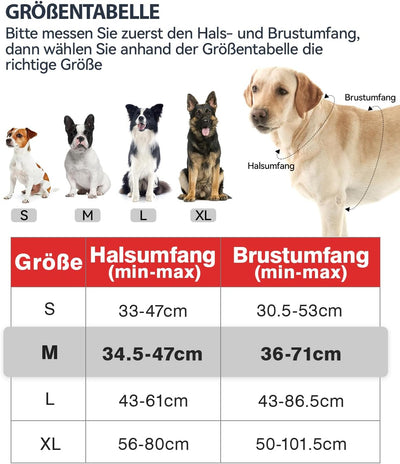 Joytale Hundegeschirr Mittelgrosse Hunde, Reflektierend Weich Gepolsterte Hunde Geschirre Anti Zug,