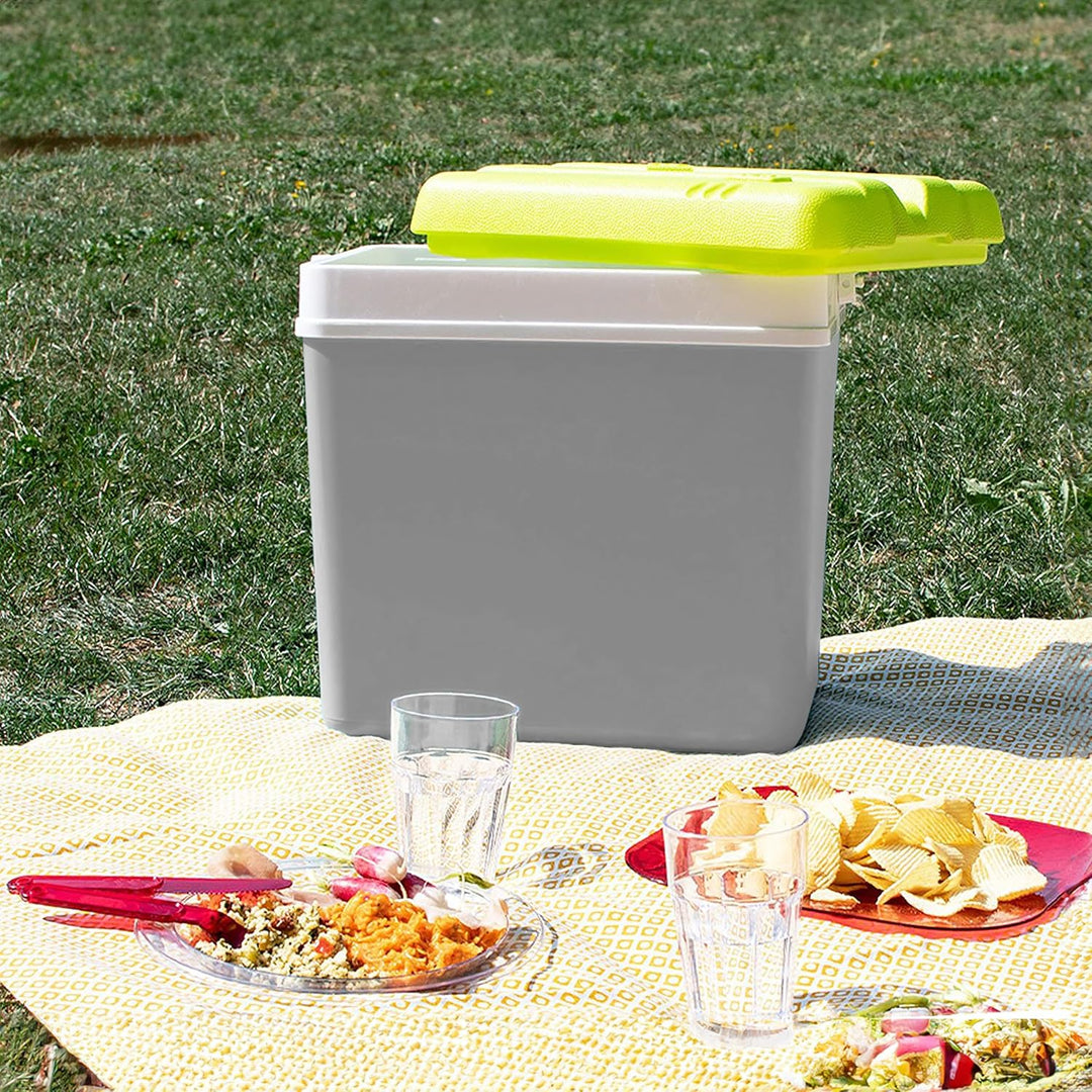 Kühlbox aus Kunststoff - Outdoor Thermobox mit Tragegriff - Kühltasche Isoliertasche Thermo Behälter