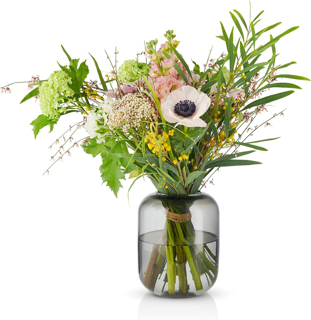EVA SOLO | Acorn Vase H 16,5 Stone | Dekorative Glasvase in Einer schlichten und organischen Formspr