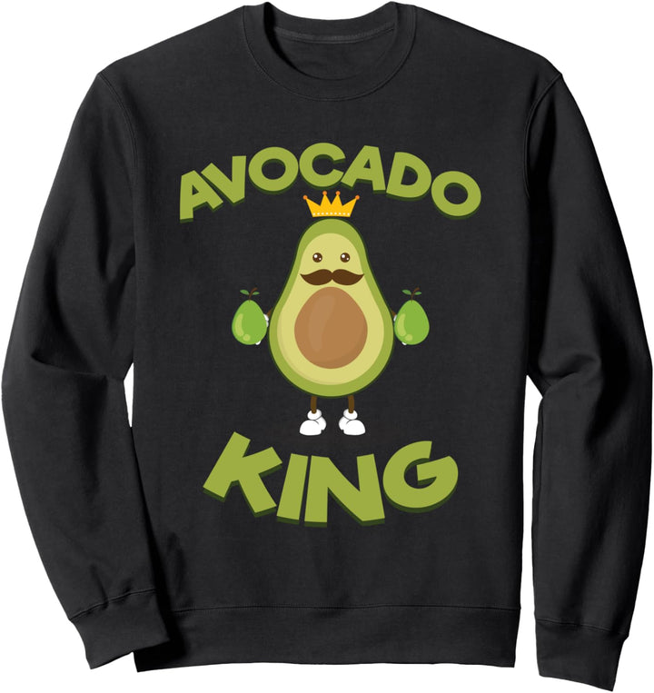 Avocado King mit Schnurrbart-und Kronen Fun Sweatshirt