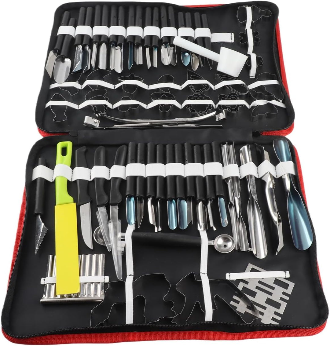 Kulinarische Schnitzwerkzeuge Set, 80 Teile / satz Tragbare Kulinarische Schnitzwerkzeuge Peeling To