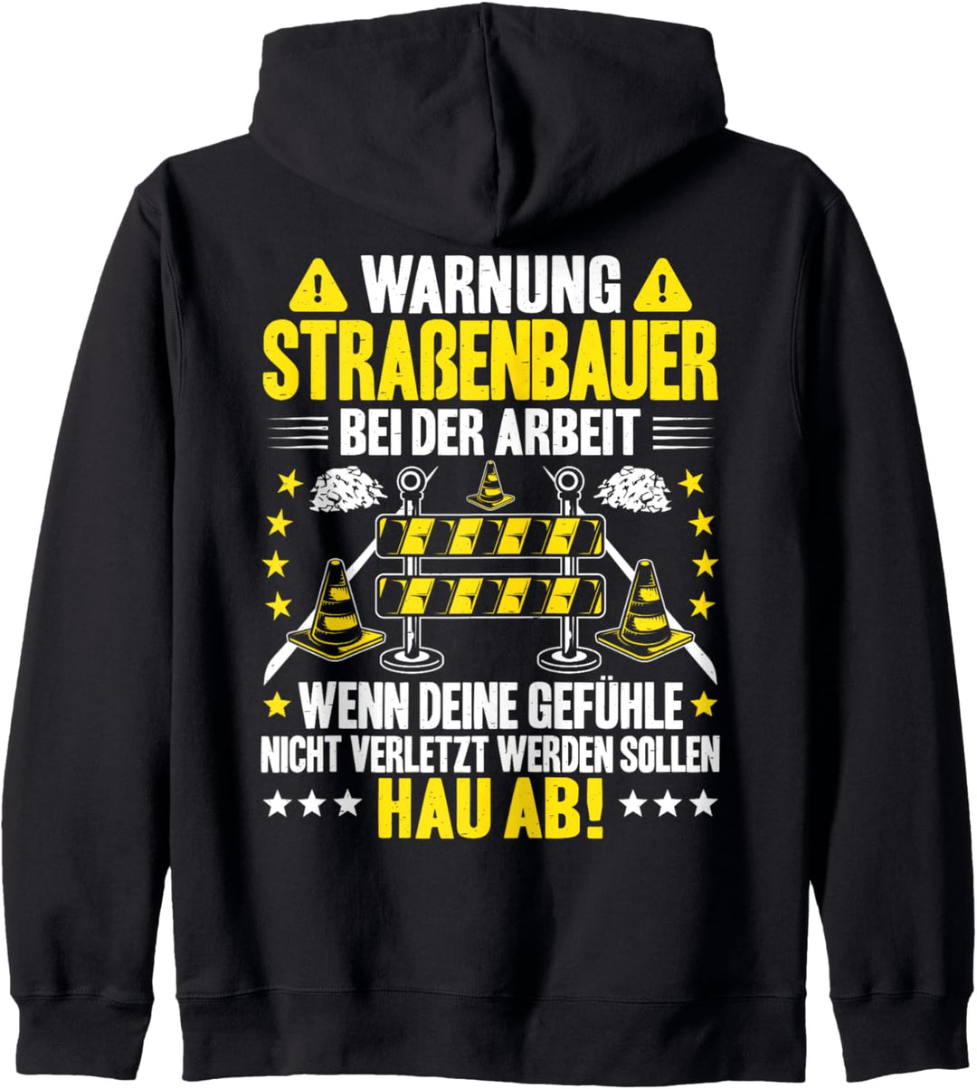 Bei Der Arbeit Strassenbauer Kapuzenjacke