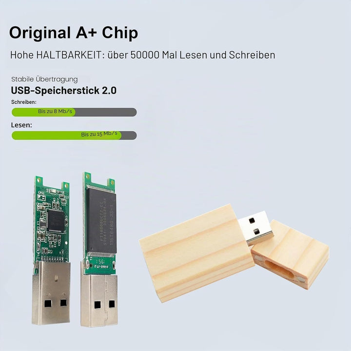 5-Pack 4GB USB Flash Drive Ahorn Holz 2.0 USB Flash Drive Memory Stick Datenspeicherung Pendrive Dis