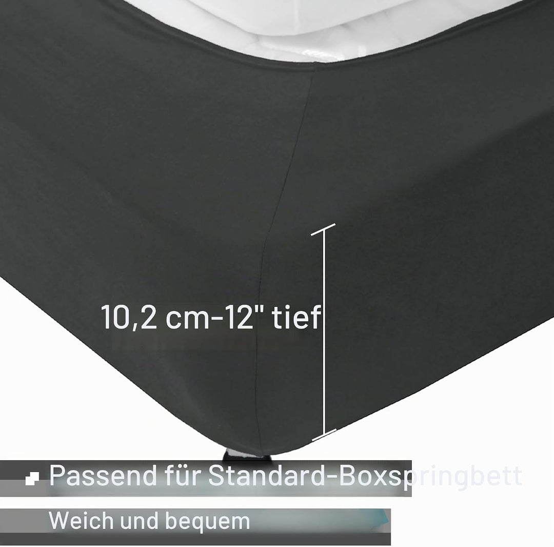 Boxspringbezug Queen-Size-Grösse – Jersey-Strick & dehnbarer Wickel um 4 Seiten, Alternative für Bet