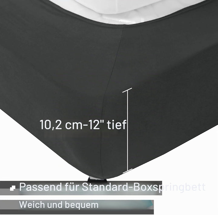 Boxspringbezug Queen-Size-Grösse – Jersey-Strick & dehnbarer Wickel um 4 Seiten, Alternative für Bet