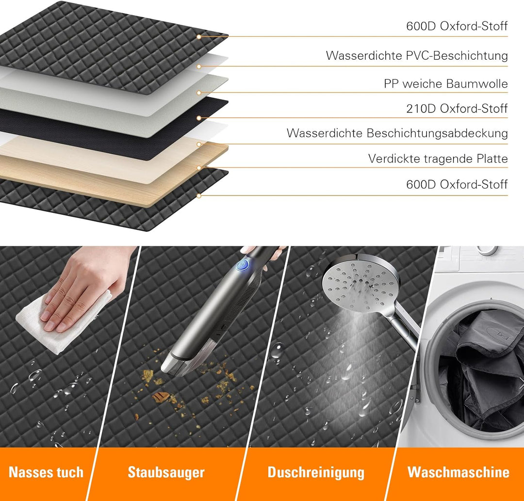 BMaoBBo Hundedecke Auto Rückbank[127x62cm],Wasserdicht,Kratzfest mit Hartschale (300 Pfund Traglast)