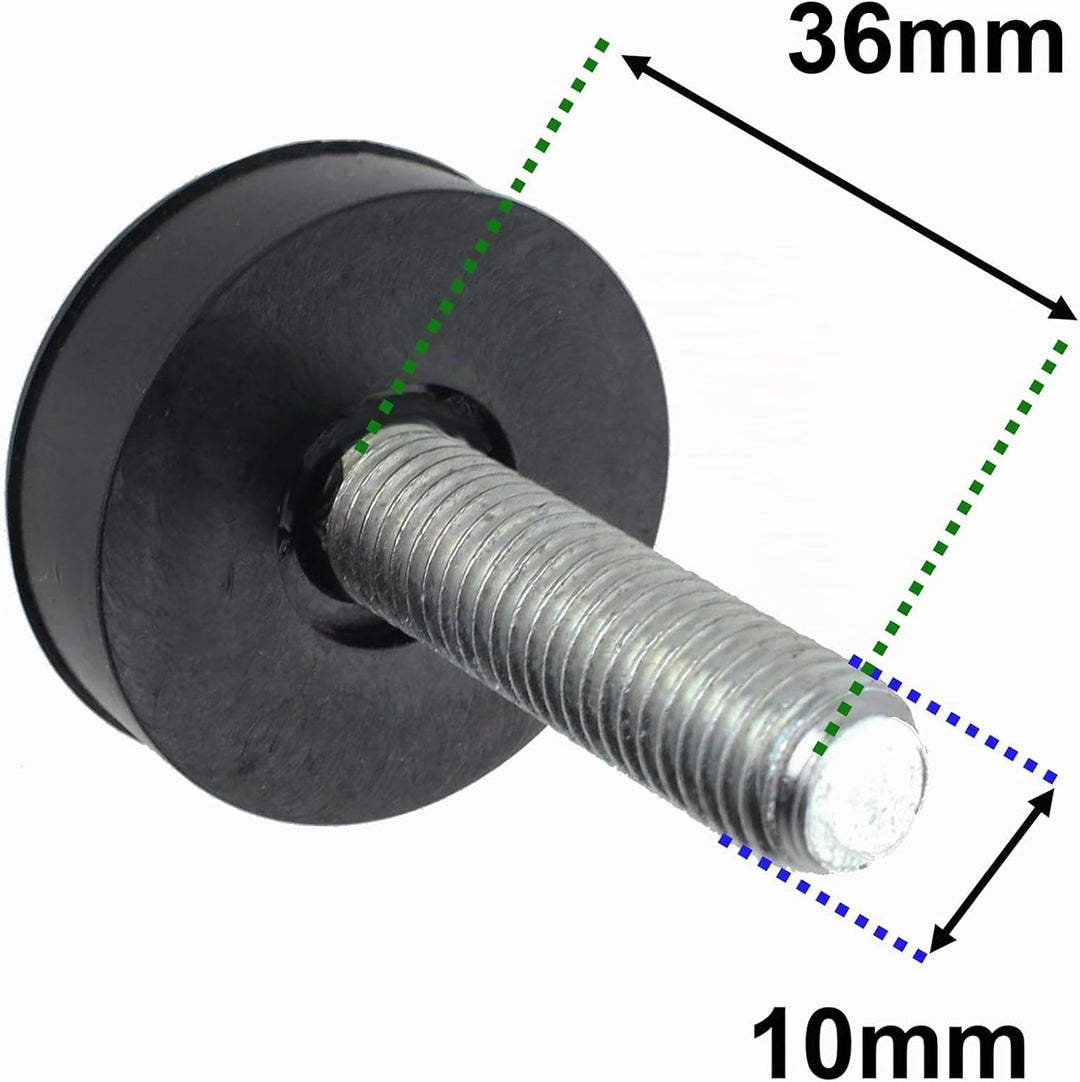 SPARES2GO Universal-Waschmaschinen-Fuss zum Einschrauben, 10 mm Gewinde, 4 Stück