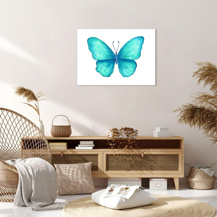 Bilder auf Leinwand Schmetterlinge Fliegen Kindheit Sommer Leinwandbild 70x50cm Wandbilder Dekoratio