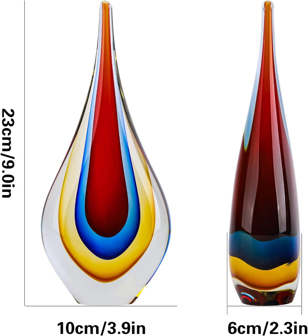 LCCCK Handgefertigte Murano Glas Skulpturen - Elegante Glaskunst Figuren Deko für Wohnzimmer, Fenste