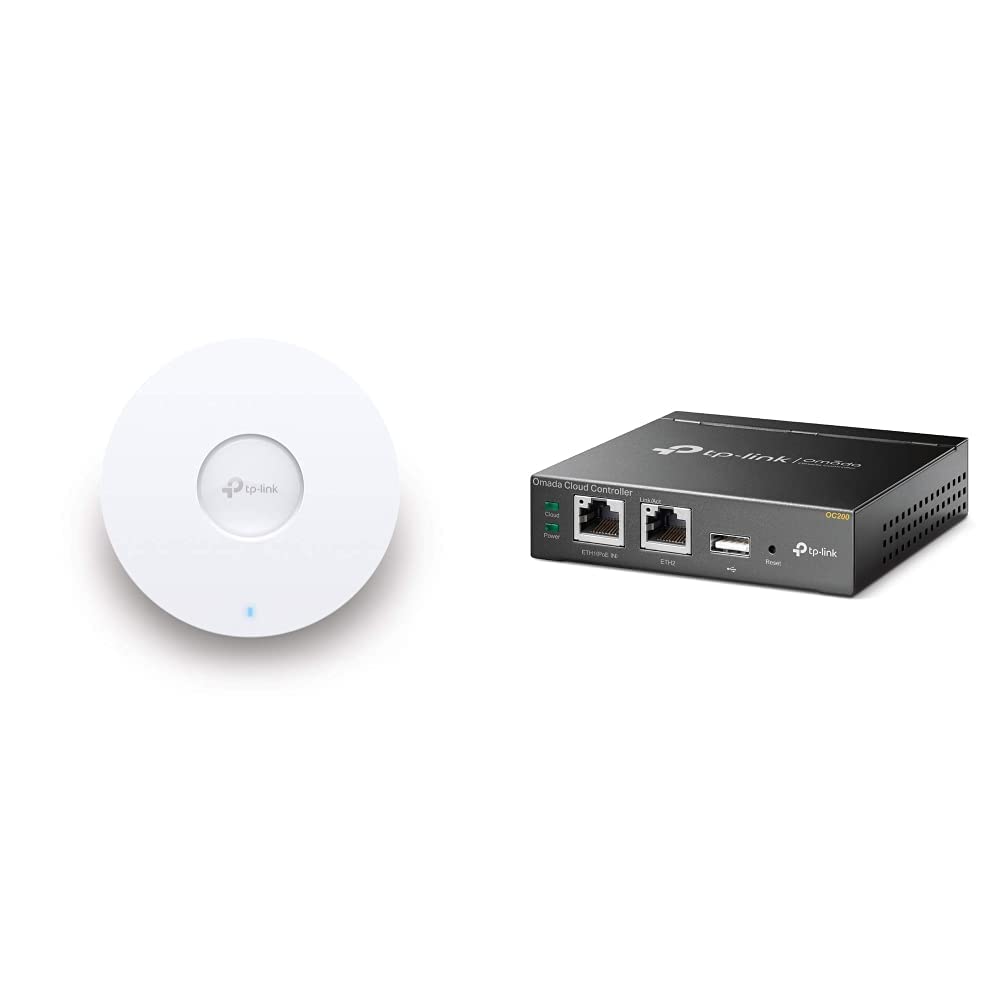 TP-Link EAP660 HD AX3600 Gigabit Dualband WiFi 6 WLAN Accesspoint, weiss & OC200 Omada Hybrid PoE Cl