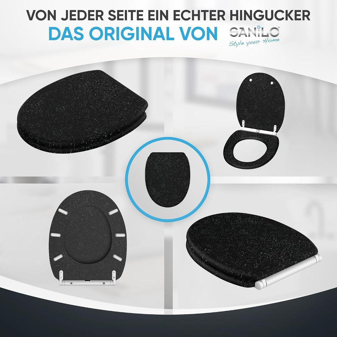 Sanilo WC Sitz mit Absenkautomatik, viele neue Toilettendeckel zur Auswahl, hochwertige Oberfläche,