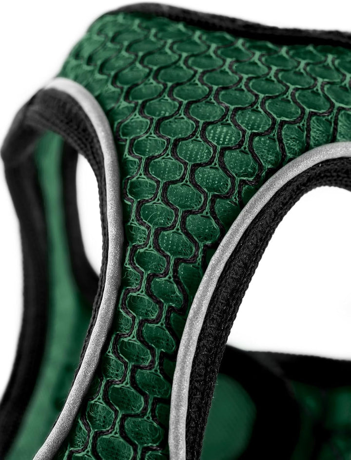 HUNTER Hundegeschirr Hilo Comfort, Farbe: dunkelgrün, Easy Step-In Geschirr für kleine bis mittlere