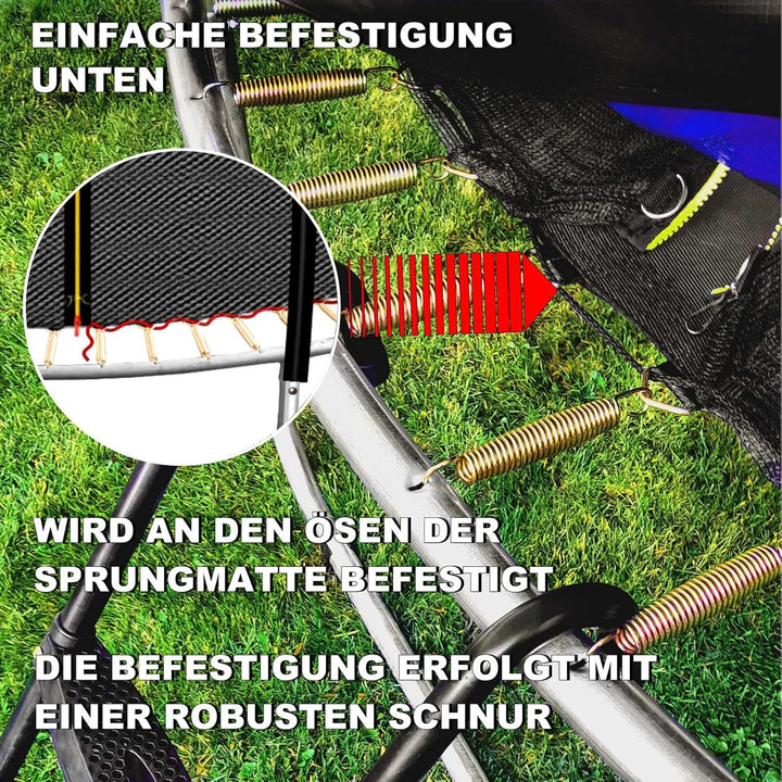 Baunsal® Trampolin Sicherheitsnetz Ø 183 185 244 250 300 305 366 370 396 400 427 430 457 460 487 490