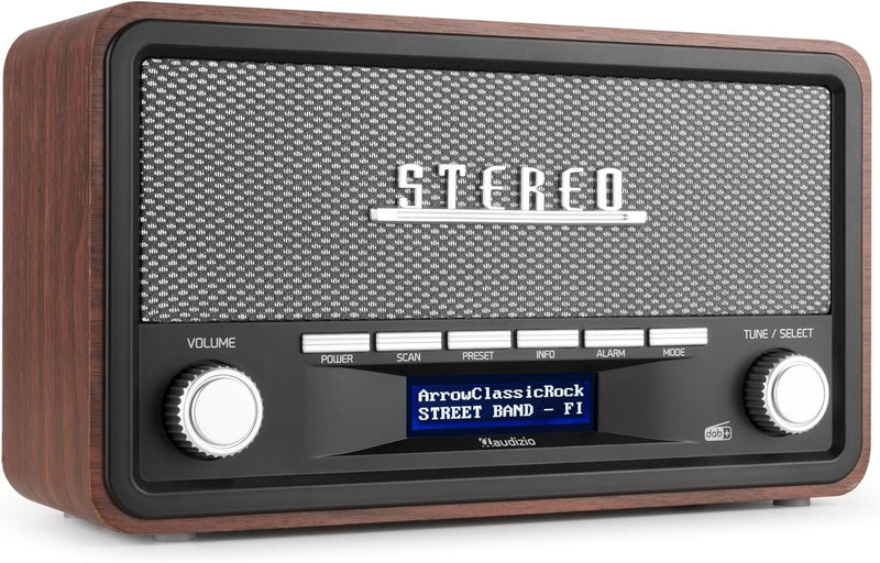 Audizio Foggia, Retro Radio, DAB Plus Radio, Bluetooth, Alarmfunktion, Radiowecker, Nostalgie Radio,