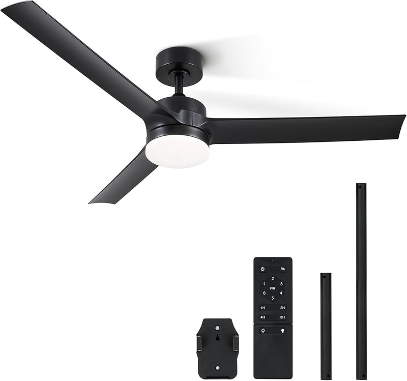 CO-Z 52 Zoll Deckenventilator mit Beleuchtung und Fernbedienung 2 in 1 Ventilator LED Deckenleuchte