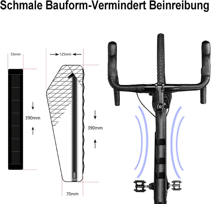 Fahrrad Rahmentasche 2,5 Liter Wasserdicht IPX6– Schmale Dreieckform mit Lackschutz für Gravelbike,