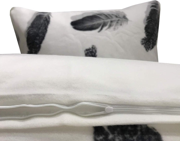 Leonado Vicenti Fleece Bettwäsche 200x220 cm 2X 80x80 cm 3teilig Feder Warme Garnitur Winter Set Bez