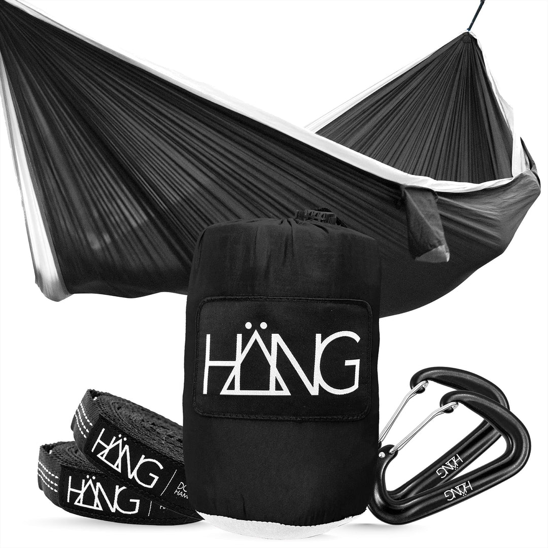 HÄNG® Camping Hängematte Outdoor aus Nylon Fallschirmseide für 2 Personen - 300 x 170cm Mobile Ultra