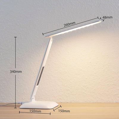 Lindby LED Tischlampe 'Ludmilla' dimmbar (Modern) in Weiss u.a. für Arbeitszimmer & Büro (1 flammig,