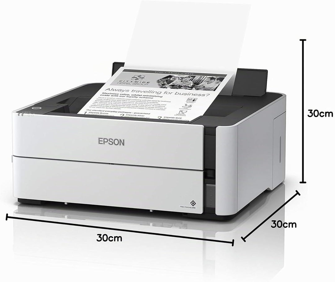 Epson EcoTank ET-M1170 nachfüllbarer Schwarzweissdrucker (Singlefunction, DIN A4, Duplex, Wi-Fi, USB