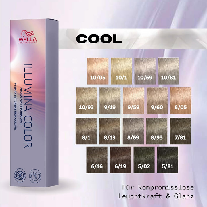 Wella Professionals Illumina Color – Permanente, vegane Premium-Haarfarbe - natürliche Farbergebniss