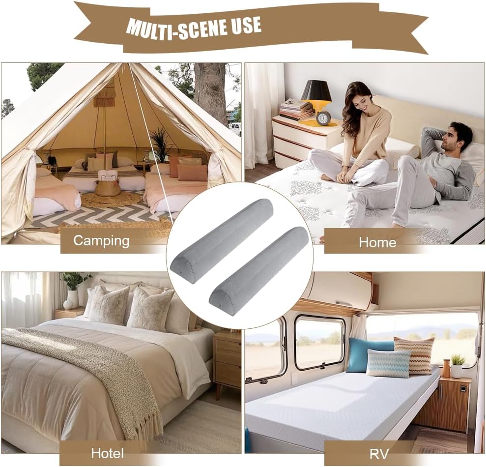 2er Pack Rausfallschutz Bett Reise Aufblasbar, 130CM Tragbares Faltbares Bettgitter Rausfallschutz A