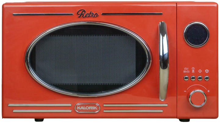 Kalorik Retro Mikrowelle, Rot, Vintage-Design, mit Grillfunktion, Digitale Steuerung, MW 2600 DGR 11