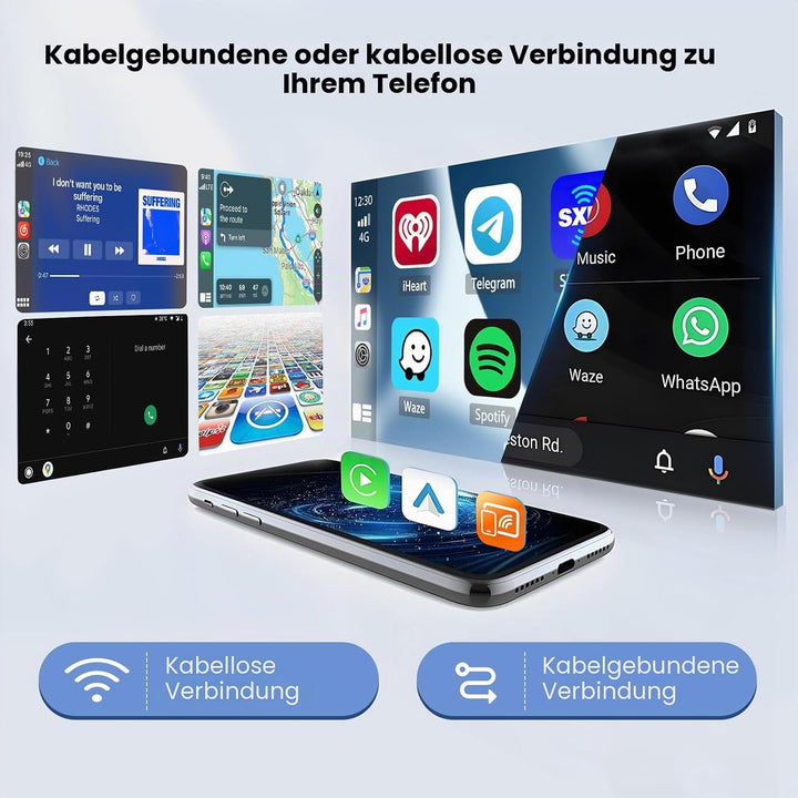 Hikity [2+64GB] Android 15 Autoradio, CarPlay Android Auto Wireless, für Renault Dacia SANDERO II B5