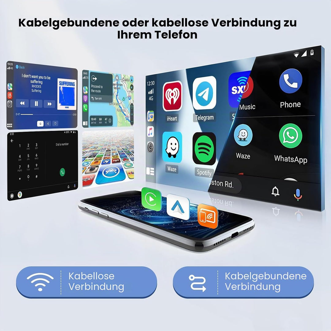 Hikity [2+64GB] Android 15 Autoradio, CarPlay Android Auto Wireless, für Renault Dacia SANDERO II B5