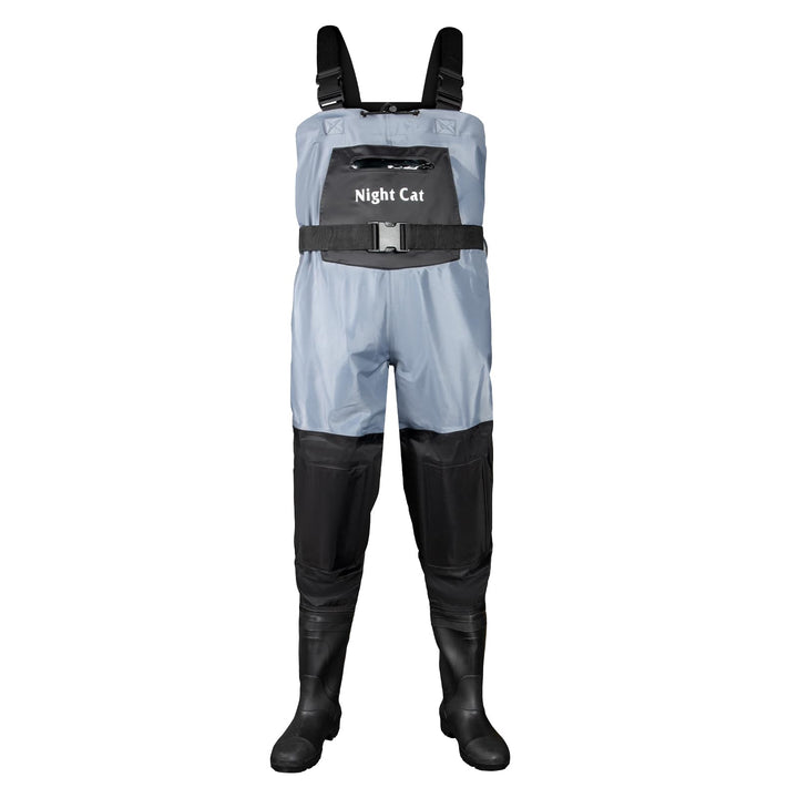 Night Cat Wathose Herren Damen Frauen Wathose mit Stiefeln Wasserdichte Atmungsaktive Crosswater Bla