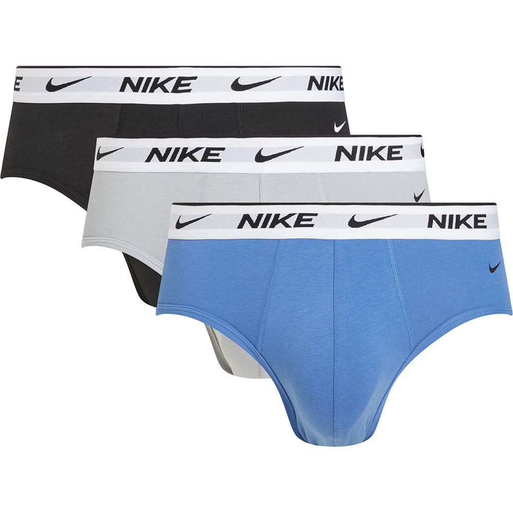 Nike Herren Briefs Slip S Star Blue / Wolf Grey / Black / White Wb, S Star Blue / Wolf Grey / Black