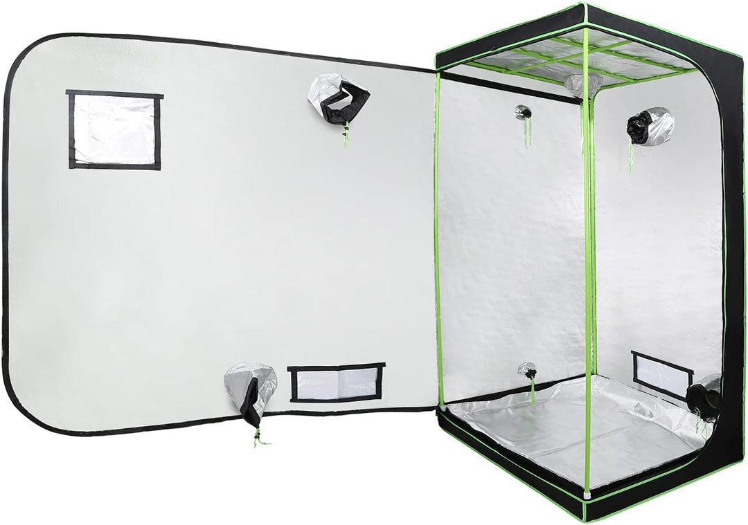 Grow Zelt, 100 * 100 * 200 cm, 600D Oxford, Lichtdicht und Wasserdicht Growschrank, Luftig Gewächsha