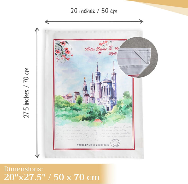 Maison d' Hermine Küchentücher, 100% Baumwolle, weich, saugfähig, 50,8 x 70,5 cm, 2 Stück Multicolor
