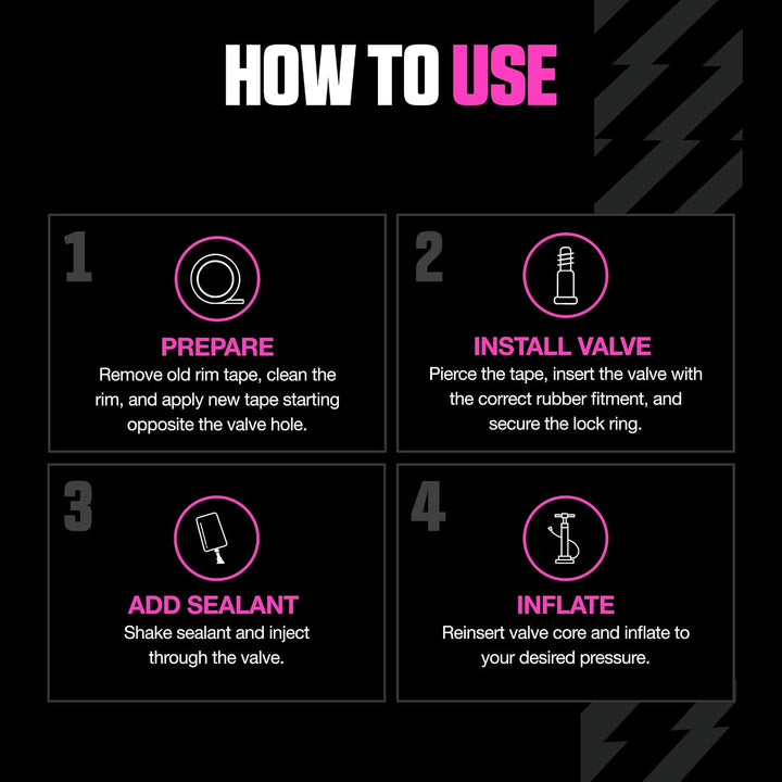 Muc-Off Unisex – Erwachsene accessorio Ultimate tubeless Setup kit Fahrradzubehör, Mehrfarbig, Unica