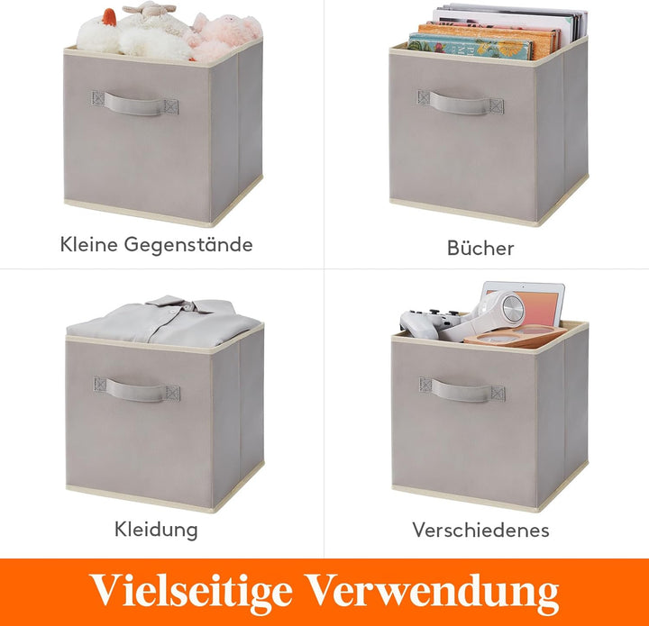 Lifewit 12 Stück Aufbewahrungswürfel, Aufbewahrungsbox aus Stoff, Ordnungsboxen aus Vliesstoff mit G
