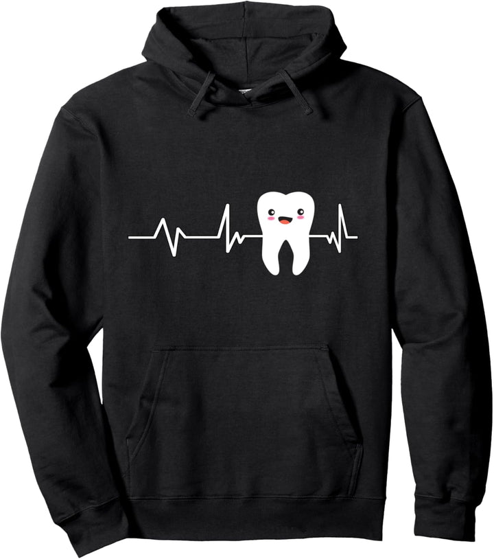 Zähne Herzschlag Zähne Geschenk Zähne Pullover Hoodie