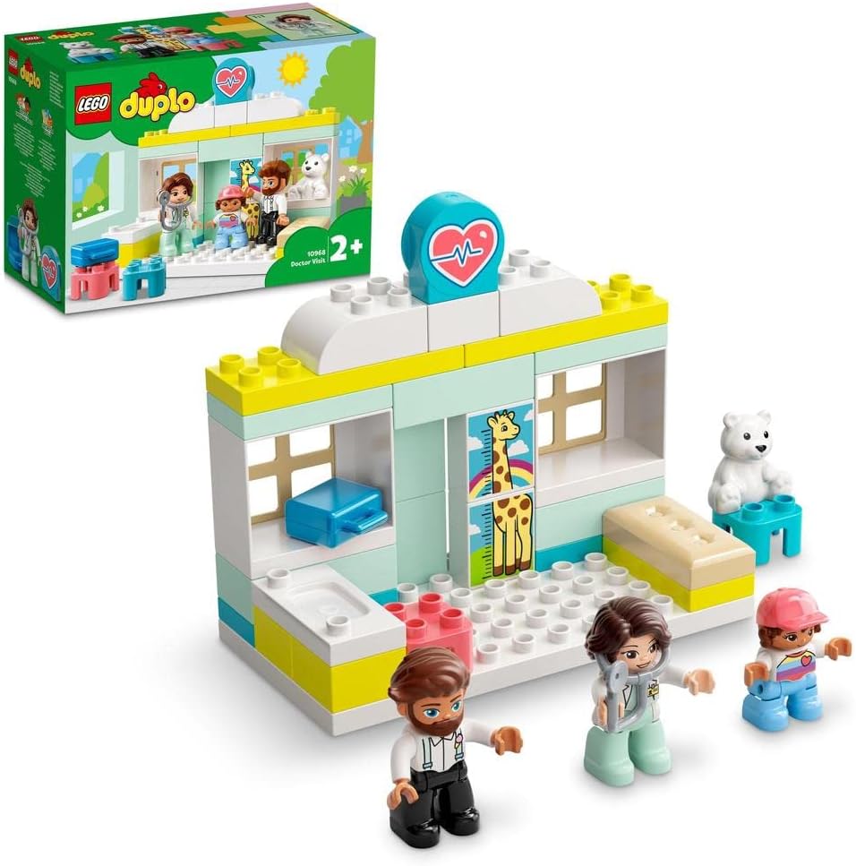 LEGO 10968 DUPLO Arztbesuch, Lernspielzeug für Kleinkinder, Spielzeug für Mädchen und Jungen ab 2 Ja