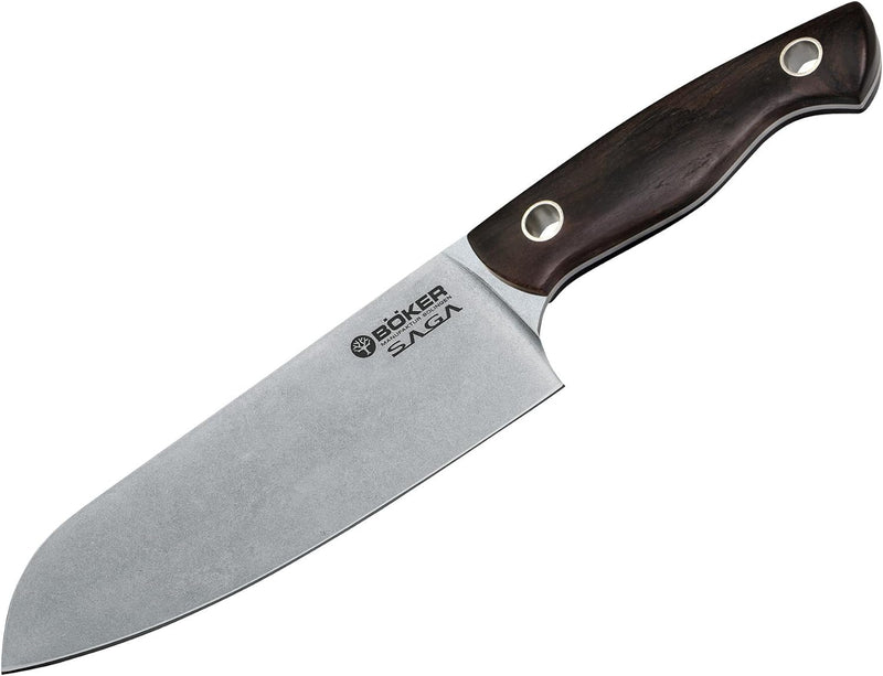 Böker Saga Santoku Grenadill 130366, 28,7 cm, Schwarz Santoku Kochmesser