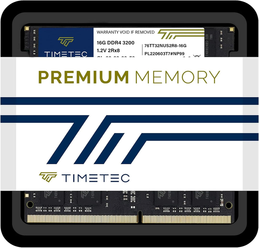 Timetec 32GB KIT (2x16GB) DDR4 3200MHz (DDR4-3200) PC4-25600 Non-ECC Unbuffered 1.2V CL22 2Rx8 Dual