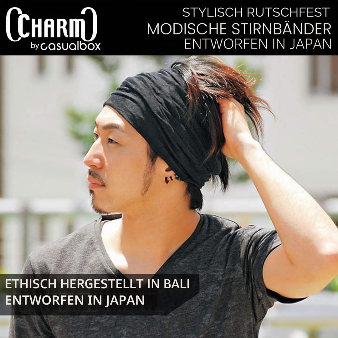 Dünnes Lauf Stirnband Sport Haarband Herren, Bandana Damen Sommer Japanische Mode Lang, Loop Tuch Zu