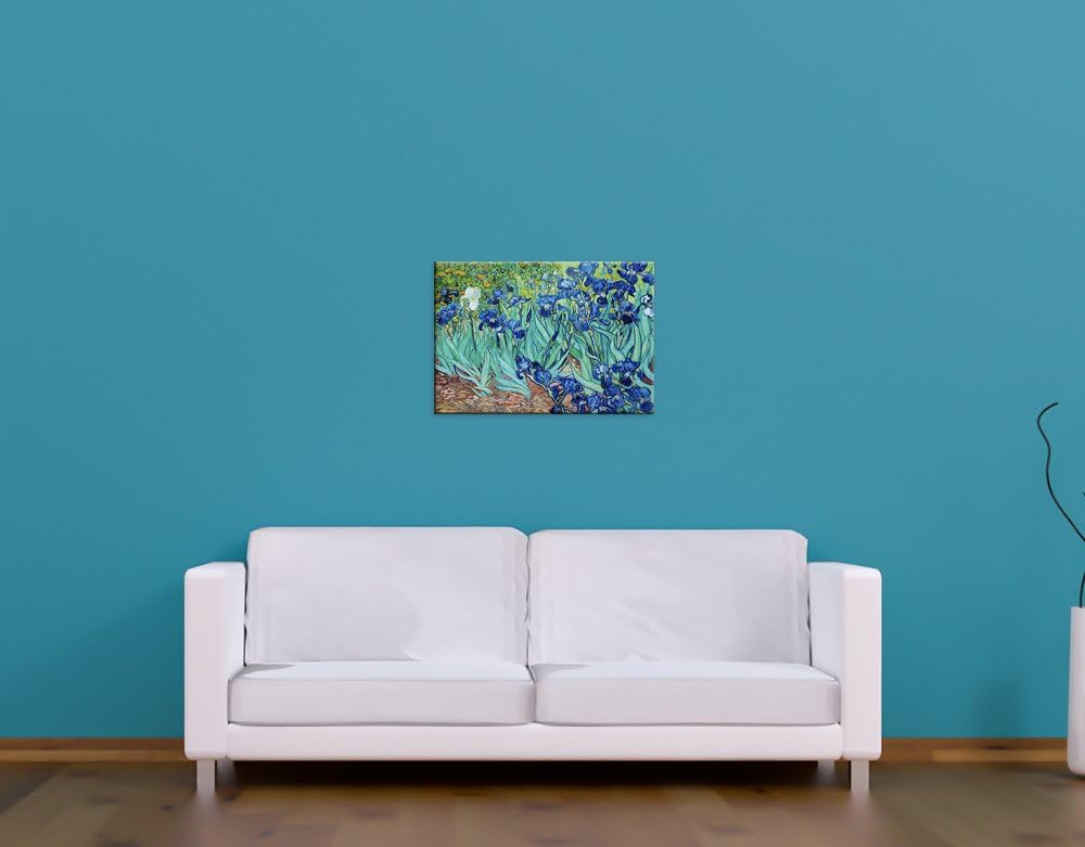 Bilderdepot24 Bild auf Leinwand | Vincent van Gogh Iris in 70x50 cm als Wandbild | Wand-deko Dekorat