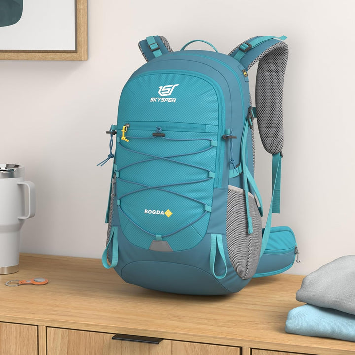 BOGDA 35 Wanderrucksack 35L Camping Backpack mit Rückenbelüftung & Trinksystem Trekkingrucksack aus
