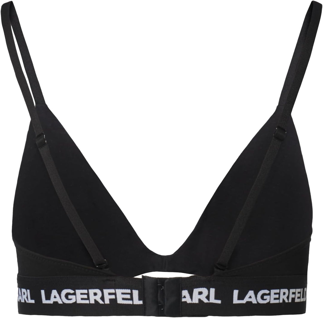 KARL LAGERFELD Damen Karl Lagerfeld Damen Logo Guckloch-Bh XS Schwarz, XS Schwarz