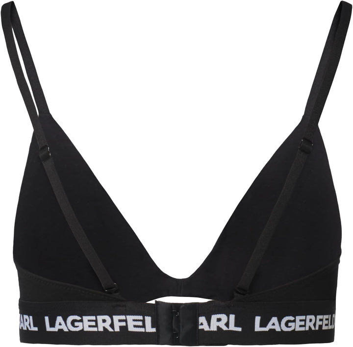 KARL LAGERFELD Damen Karl Lagerfeld Damen Logo Guckloch-Bh XS Schwarz, XS Schwarz